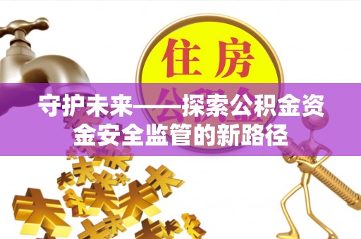 新密守护未来——探索公积金资金安全监管的新路径
