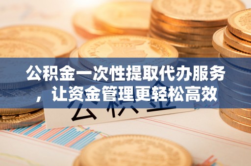 新密公积金一次性提取代办服务，让资金管理更轻松高效